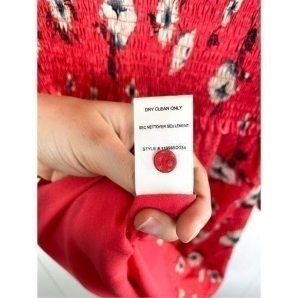 Rebecca‎ Taylor Silk Blend Daniella Mini Dress in Punch 8 - Picture 9 of 9